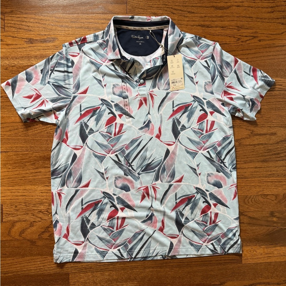 Walter Hagan Clubhouse Airbrush Print Golf Polo